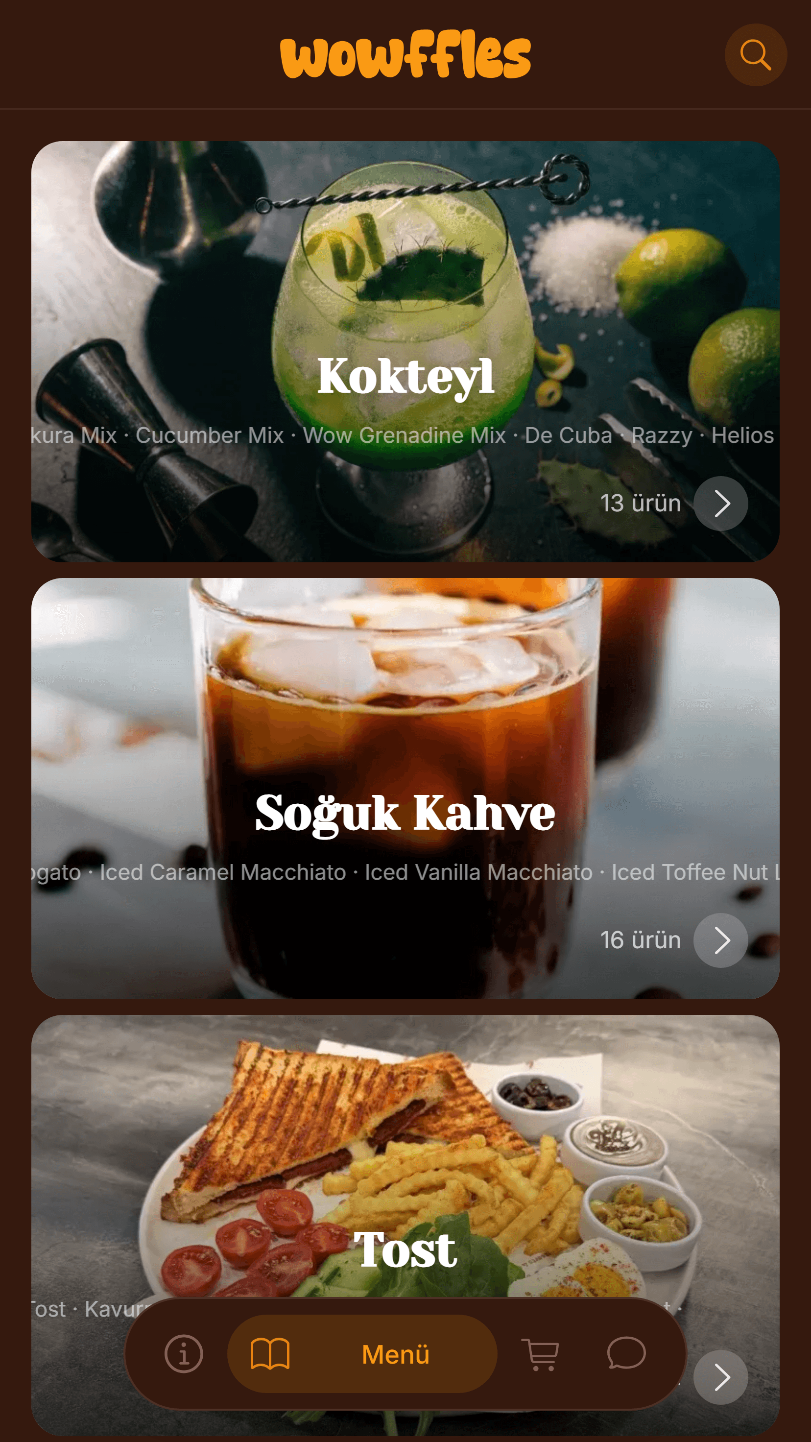 Genu menü ekranı · menu